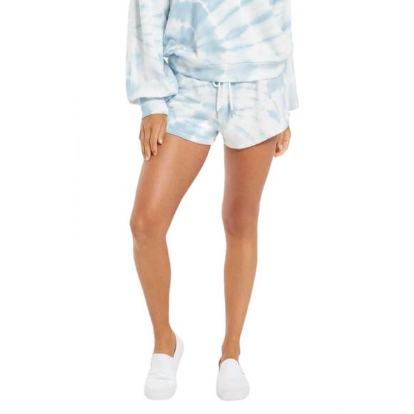 NEW Z SUPPLY sadie spiral tie-dye short in blue agave - Picture 1 of 4